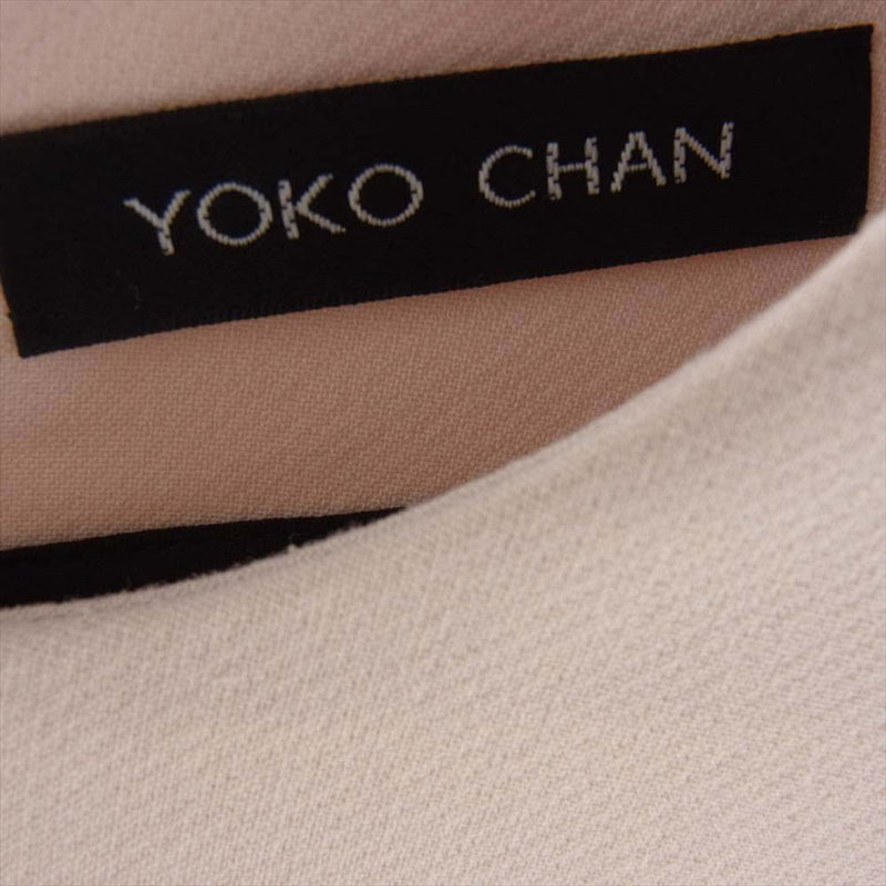 YOKO CHAN ヨーコチャン YCD-519-197 Cap-sleeve A-line Dress キャップスリーブ フレア ドレス ワンピース ピンクベージュ 36【中古】