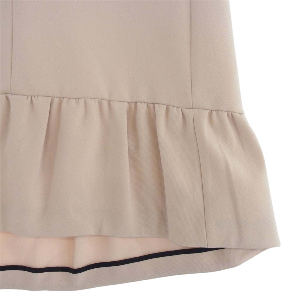 YOKO CHAN ヨーコチャン YCD-519-197 Cap-sleeve A-line Dress キャップスリーブ フレア ドレス ワンピース ピンクベージュ 36【中古】