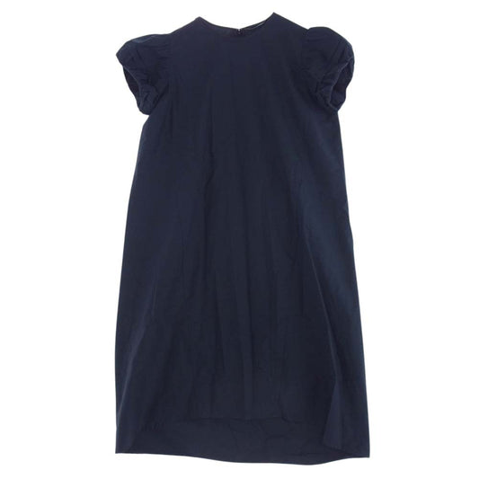 YOKO CHAN ヨーコチャン YCD-220-586 Back Gathered Cotton Dress コットン パフスリーブ ワンピース ネイビー系 36【中古】