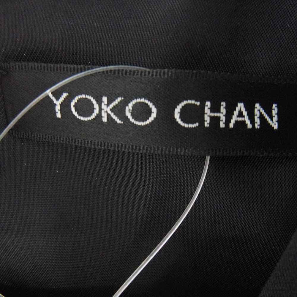 YOKO CHAN ヨーコチャン YCD-516-229 Peplum Dress ペプラム ノースリーブ フリル ドレス ワンピース ブラック系 36【中古】