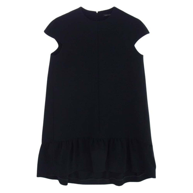 YOKO CHAN ヨーコチャン YCD-315-197 Cap-sleeve A-line Dress キャップスリーブ フレア ドレス ワンピース ブラック ブラック系 36【中古】