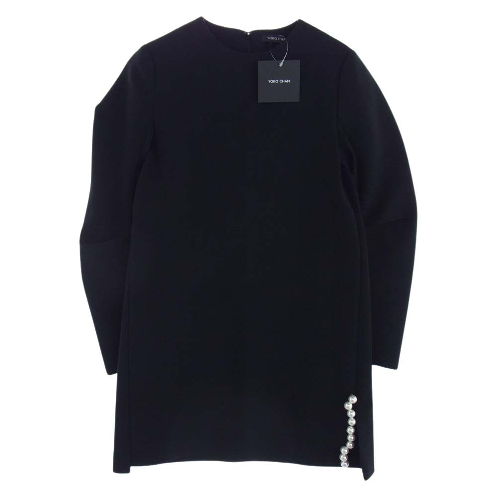 YOKO CHAN ヨーコチャン YCD-315-199 Long-sleeve Pearl Dress ロングスリーブ パール ドレス ワンピース ブラック系 36【中古】