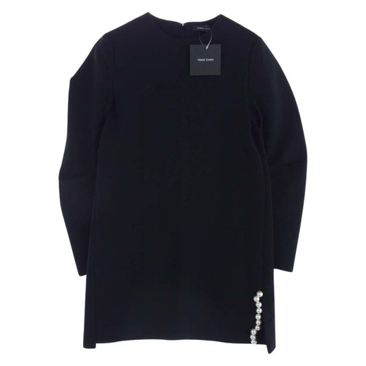 YOKO CHAN ヨーコチャン YCD-315-199 Long-sleeve Pearl Dress ロングスリーブ パール ドレス ワンピース ブラック系 36【中古】