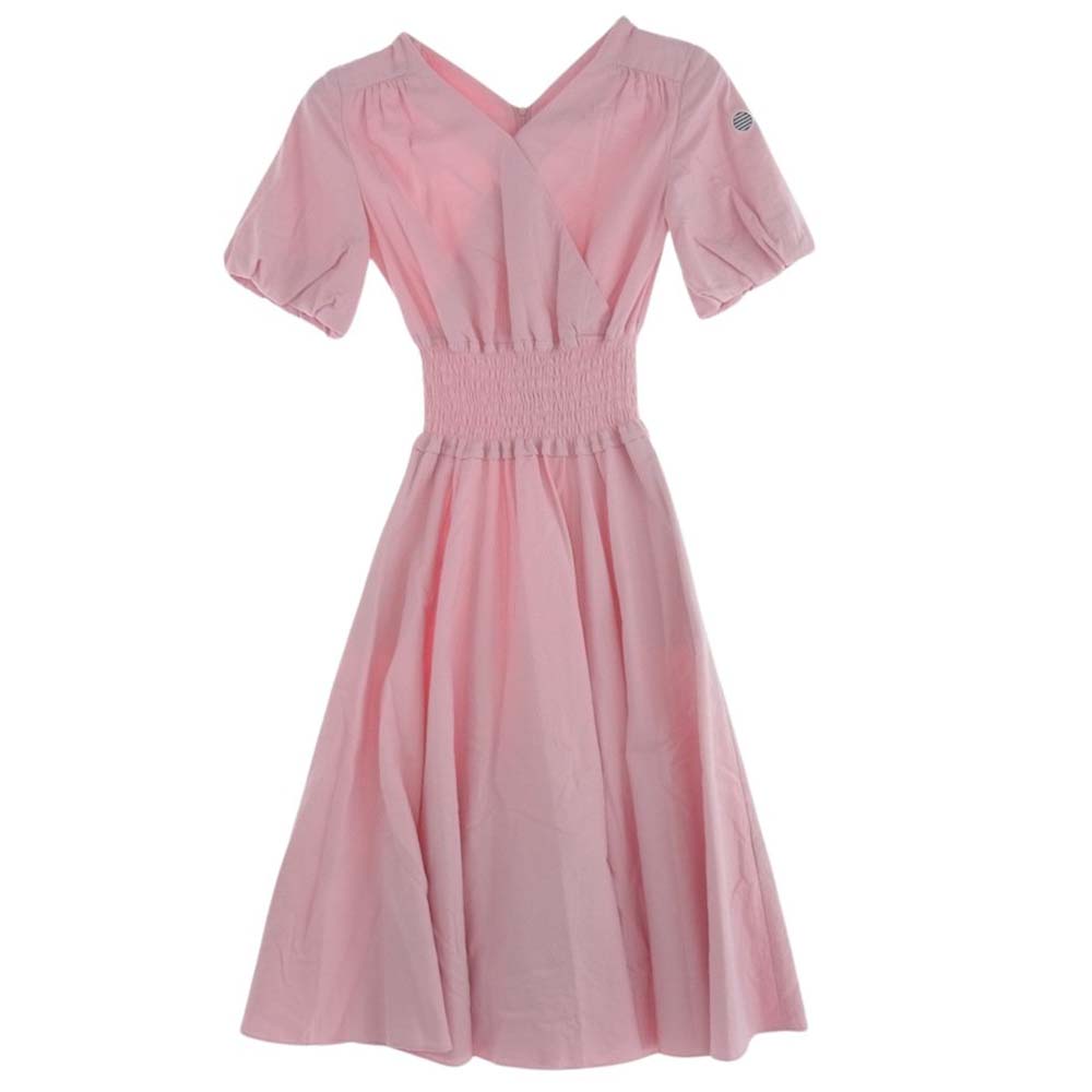 ボーダーズ アット バルコニー BD2011-3E-26 RESORT DRESS リゾート ドレス パフスリーブ 半袖 ワンピース ピンク ピンク系 36【中古】