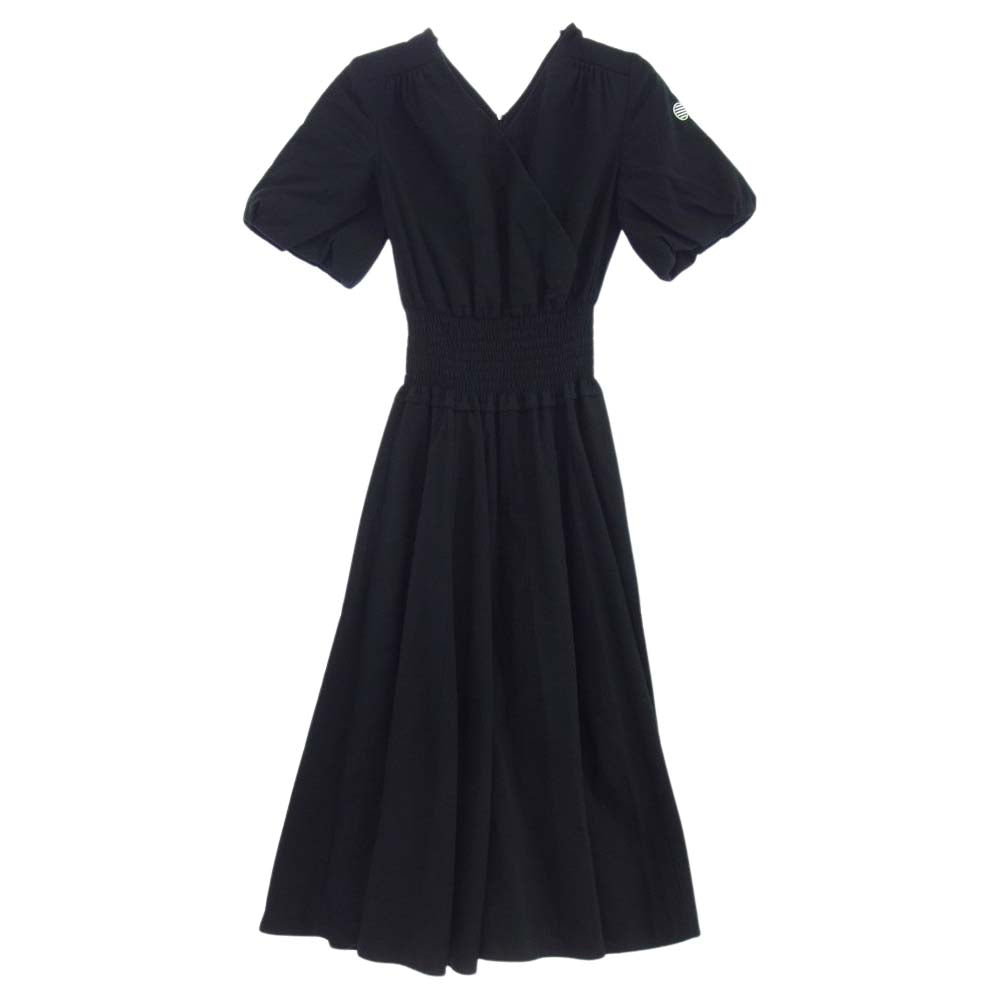 ボーダーズ アット バルコニー BD2011-3E-26 RESORT DRESS リゾート ドレス パフスリーブ 半袖 ワンピース ブラック ブラック系 36【中古】