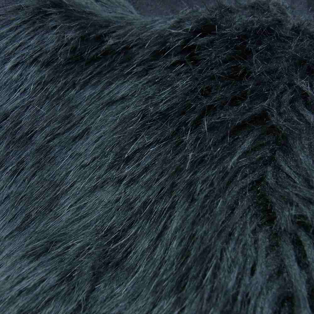 YOKO CHAN ヨーコチャン YCC-415-048 Panel Coat ノーカラー ウール ファー パネル コート ブラック系 36【中古】
