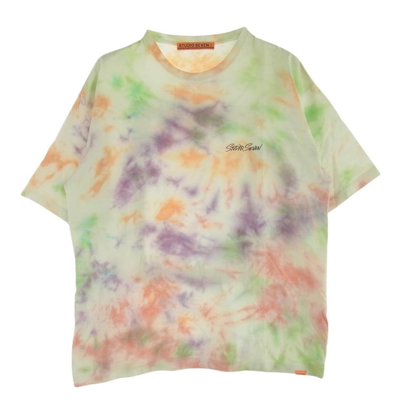 スタジオセブン tie Dye Tee タイダイ 半袖 Tシャツ ホワイト マルチカラー系 XL【中古】