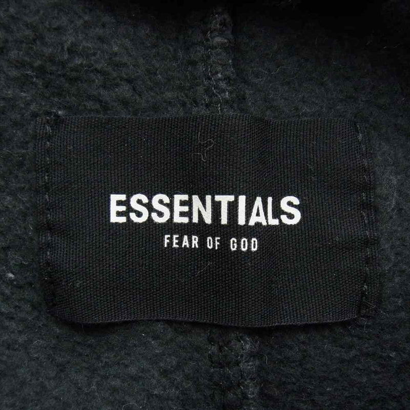 FEAR OF GOD フィアオブゴッド FOG Essentials Rubber Logo Sweat Pants エフオージー エッセンシャルズ ラバー ロゴ リブ ライン スウェットパンツ ブラック×ホワイト ブラック系 XL【中古】