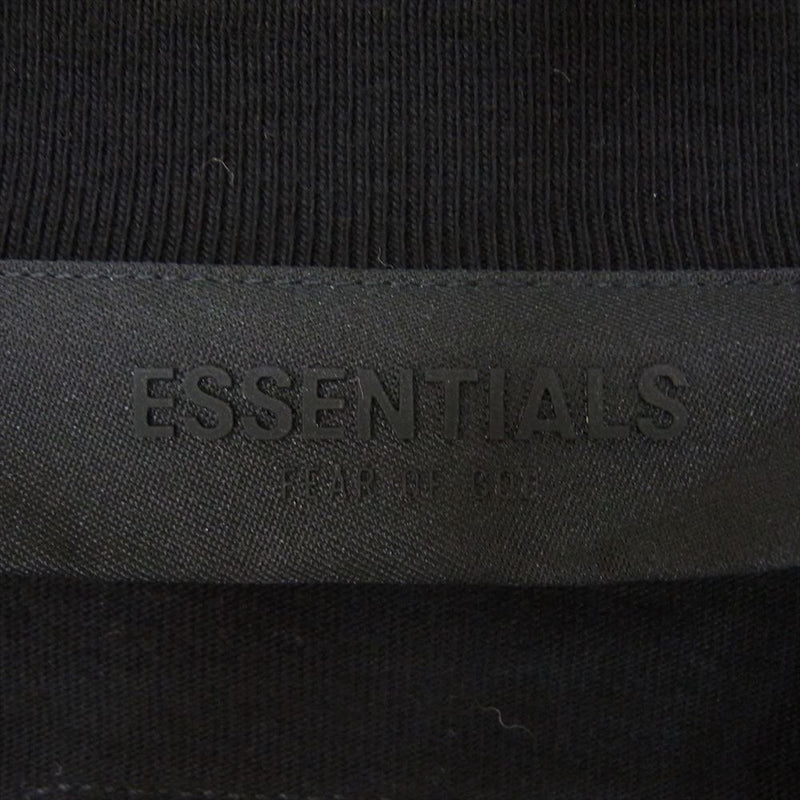 FEAR OF GOD フィアオブゴッド 125SP234110F FOG Essentials V Neck CORE TEE エフオージー エッセンシャルズ Vネック ラバーロゴ 半袖 Tシャツ ブラック系 XL【中古】