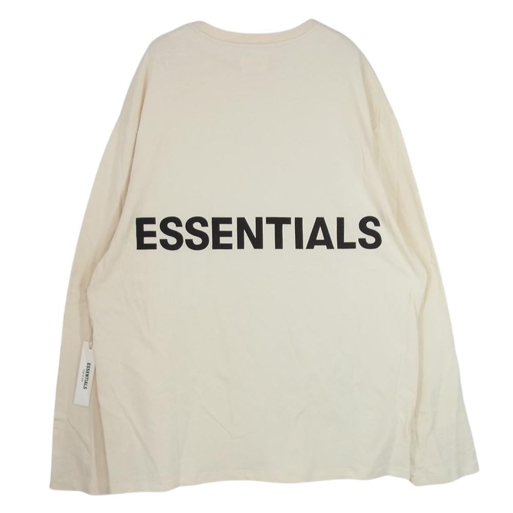 FEAR OF GOD フィアオブゴッド FOG ESSENTIALS 3M LOGO Long Sleeve TEE エフオージー エッセンシャルズ バックロゴ ロングスリーブ 長袖 Tシャツ ベージュ系 XL【中古】
