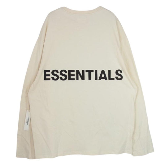 FEAR OF GOD フィアオブゴッド FOG ESSENTIALS 3M LOGO Long Sleeve TEE エフオージー エッセンシャルズ バックロゴ ロングスリーブ 長袖 Tシャツ ベージュ系 XL【中古】