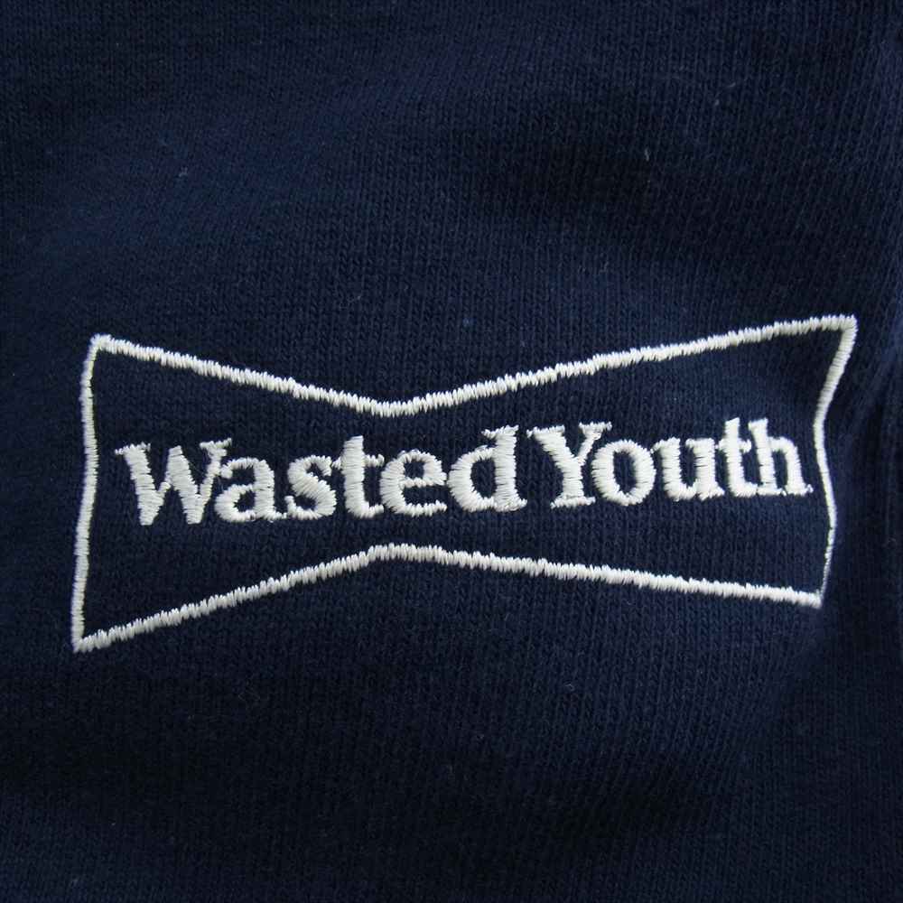 ウエステッドユース 24SS WY26PT003 SWEAT PANTS ヘビーウエイト ロゴ スウェット パンツ ネイビー系 L【中古】