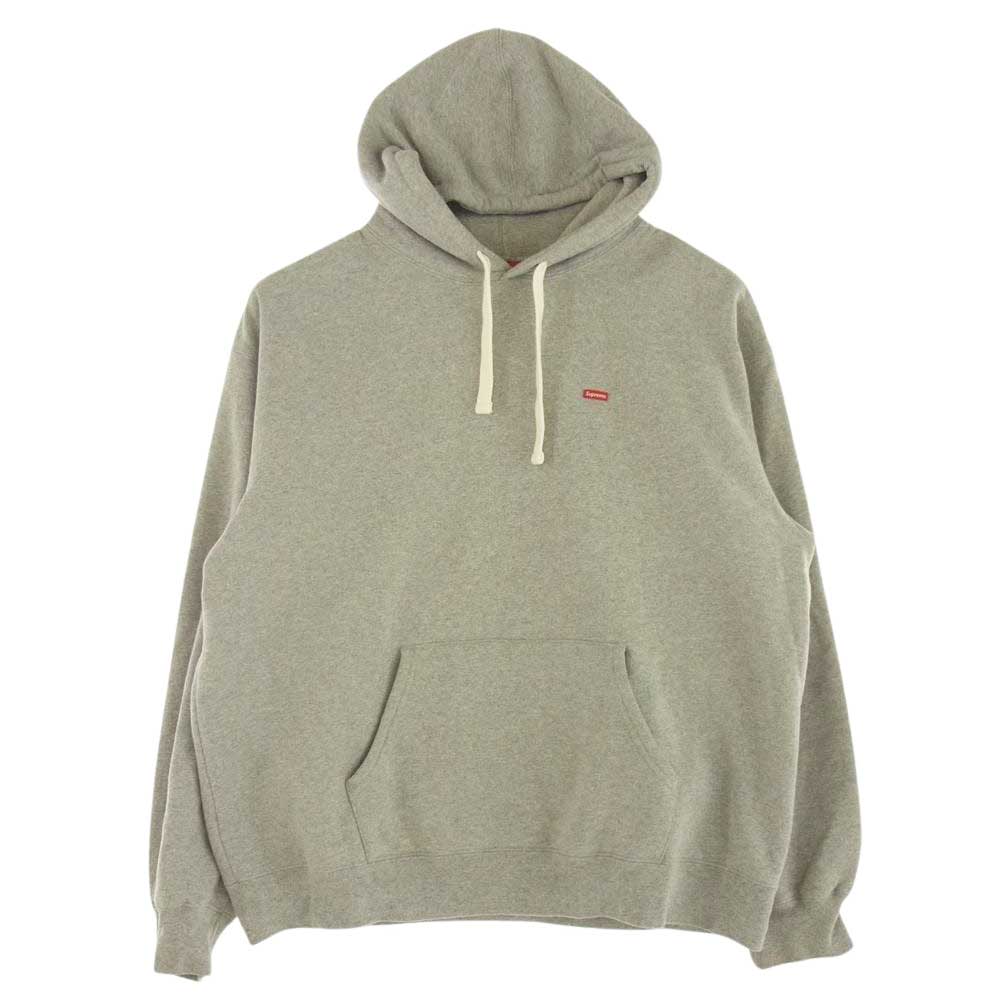 Supreme シュプリーム 23AW  Small Box Drawcord Hooded Sweatshirt スモールボックスロゴ プルオーバー フーディー スウェット パーカー グレー系 XXL【中古】