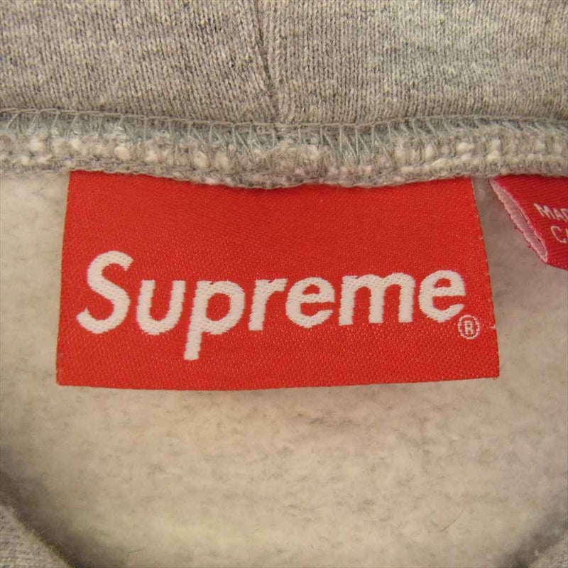 Supreme シュプリーム 23AW  Small Box Drawcord Hooded Sweatshirt スモールボックスロゴ プルオーバー フーディー スウェット パーカー グレー系 XXL【中古】