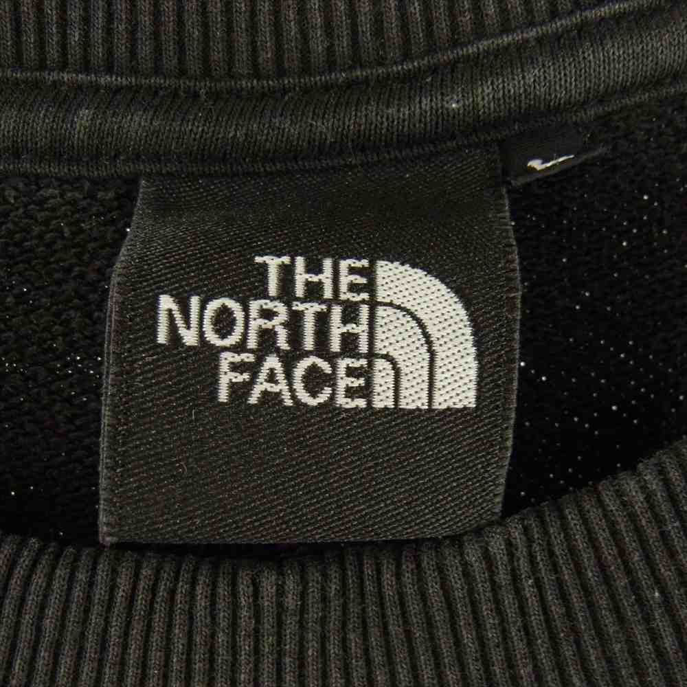 THE NORTH FACE ノースフェイス NT12334 HEATHER LOGO CREW ヘザー ロゴ クルーネック スウェット トレーナー ブラック系 L【中古】