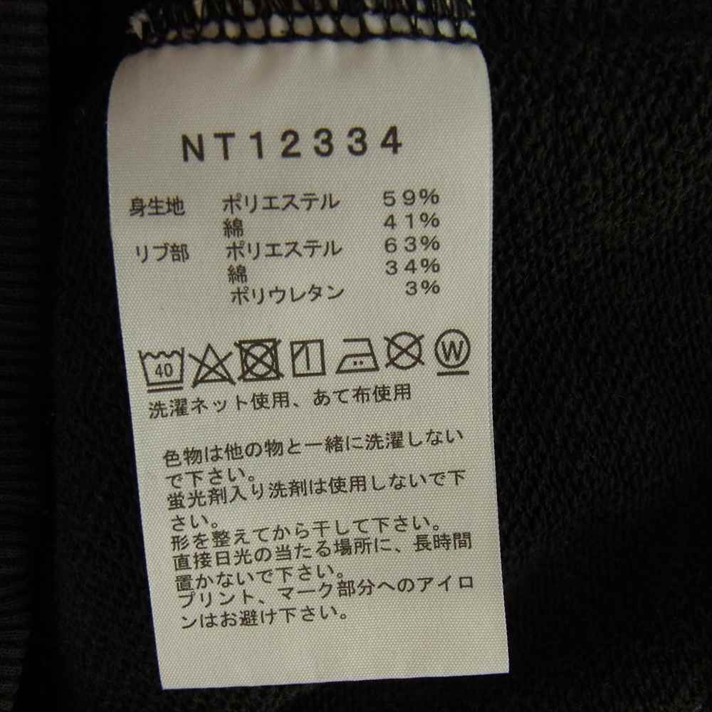 THE NORTH FACE ノースフェイス NT12334 HEATHER LOGO CREW ヘザー ロゴ クルーネック スウェット トレーナー ブラック系 L【中古】