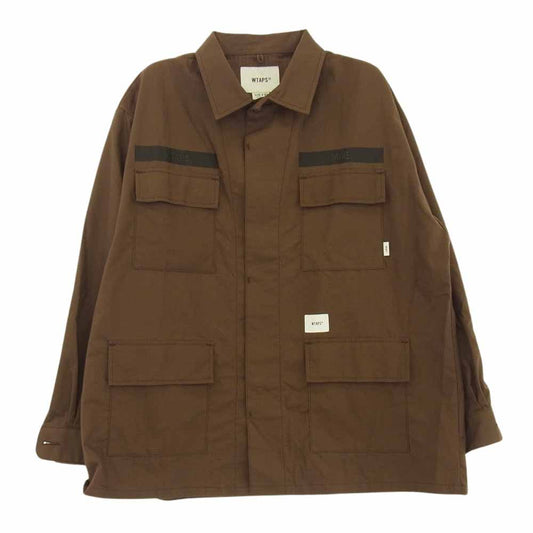 WTAPS ダブルタップス 24SS 241WVDT-SHM01 JMOD 01 / LS / COTTON. RIPSTOP. IDENTITY リップストップ フィールド ジャケット ブラウン系 X 02【中古】
