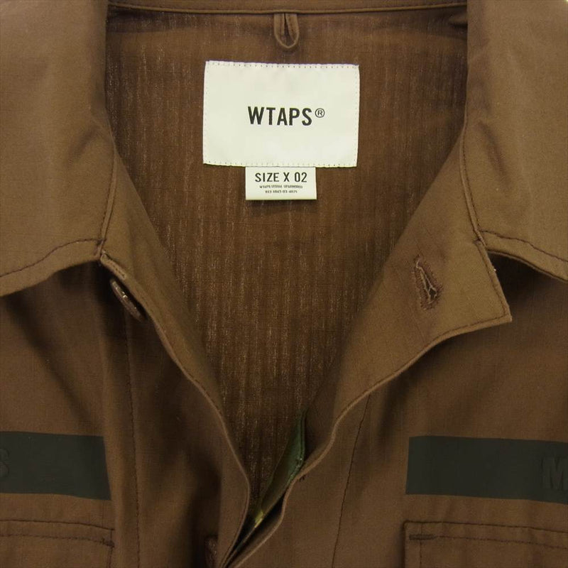 WTAPS ダブルタップス 24SS 241WVDT-SHM01 JMOD 01 / LS / COTTON. RIPSTOP. IDENTITY リップストップ フィールド ジャケット ブラウン系 X 02【中古】