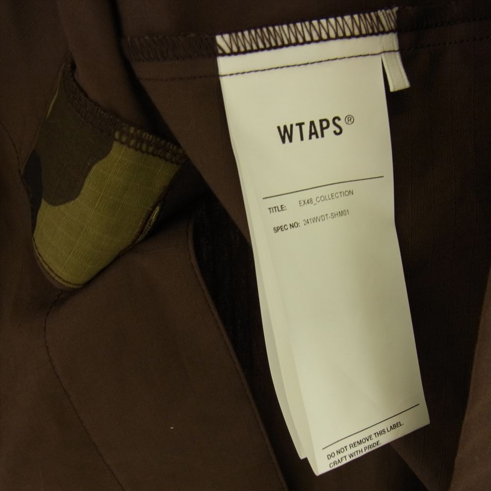 WTAPS ダブルタップス 24SS 241WVDT-SHM01 JMOD 01 / LS / COTTON. RIPSTOP. IDENTITY リップストップ フィールド ジャケット ブラウン系 X 02【中古】