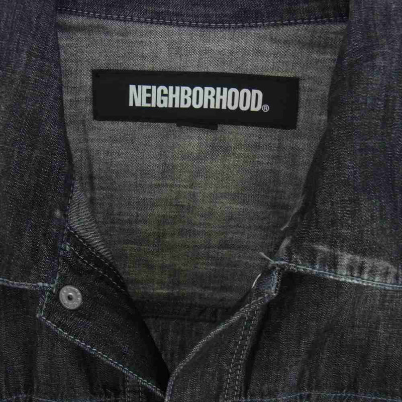 NEIGHBORHOOD ネイバーフッド 24SS 241SPNH-JKM04 WASHED LIGHTWEIGHT DENIM JACKET ウォッシュド ライトウェイト デニム ジャケット ペイント スプラッシュ ペンキ加工 ジャケット L【中古】