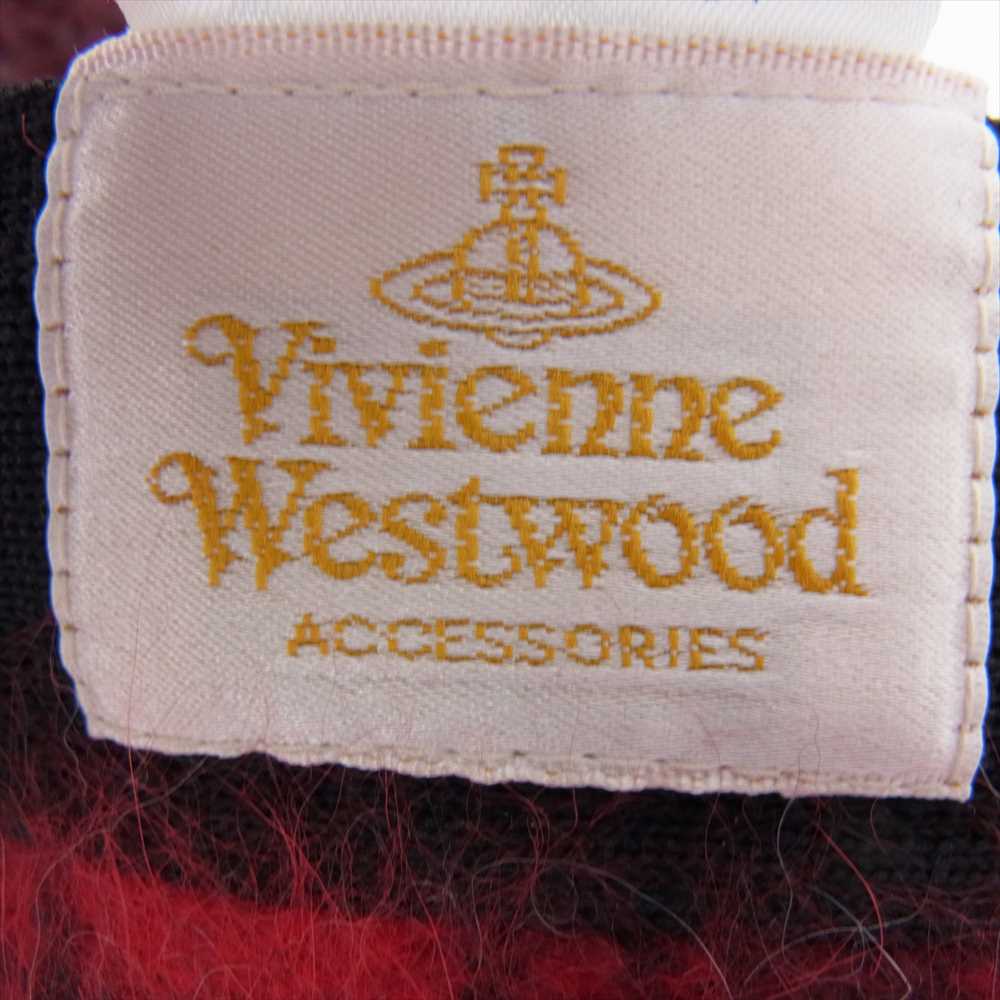 Vivienne Westwood ヴィヴィアンウエストウッド チェック ベレー 帽子  レッド系 S～M【中古】