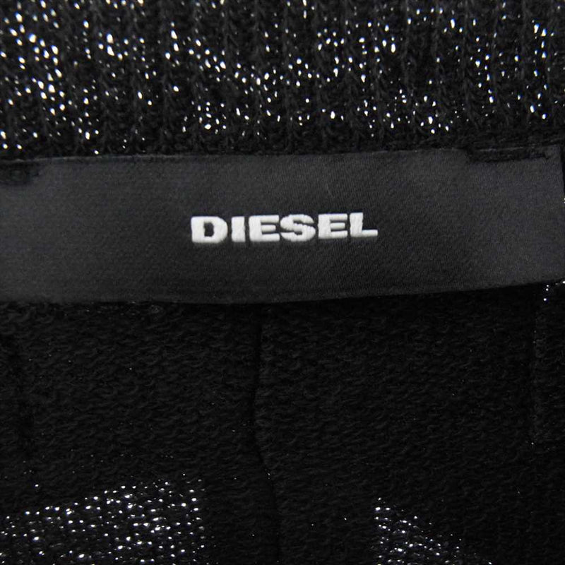 DIESEL ディーゼル bregangeles 袖スカーフ アシンメトリー カットソー ブラック系 XS【中古】