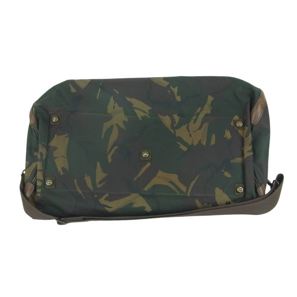 Barbour バブアー 迷彩 カモフラ ボストン バッグ グリーン系 オリーブ系【中古】