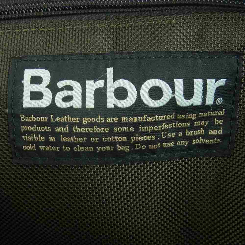 Barbour バブアー 迷彩 カモフラ ボストン バッグ グリーン系 オリーブ系【中古】