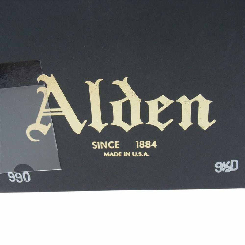 ALDEN オールデン 990 コードバン プレーントゥ レザー シューズ バーガンディ ワインレッド系 9.5【中古】