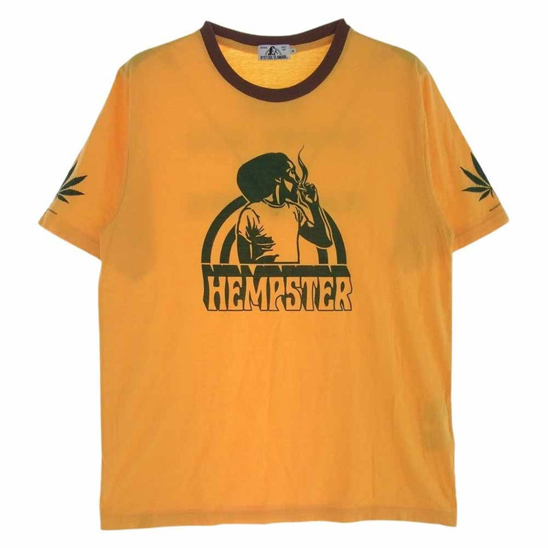 HYSTERIC GLAMOUR ヒステリックグラマー 02192CT09 プリント トリム Tシャツ オレンジ系 M【中古】