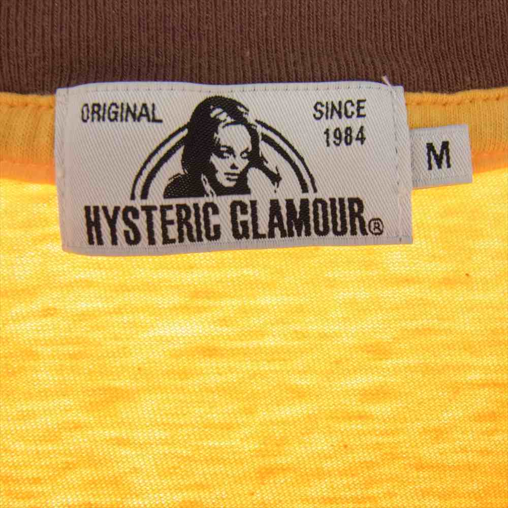 HYSTERIC GLAMOUR ヒステリックグラマー 02192CT09 プリント トリム Tシャツ オレンジ系 M【中古】