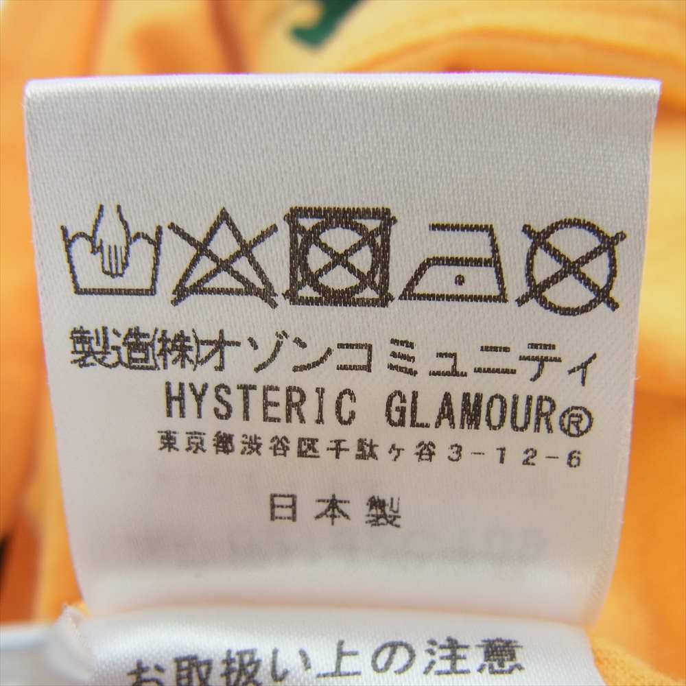 HYSTERIC GLAMOUR ヒステリックグラマー 02192CT09 プリント トリム Tシャツ オレンジ系 M【中古】