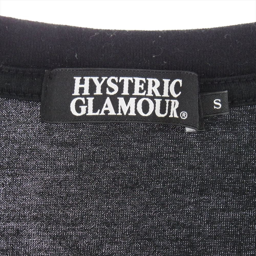 HYSTERIC GLAMOUR ヒステリックグラマー 0221CT12 ガールプリント Vネック  Tシャツ ブラック系 S【中古】