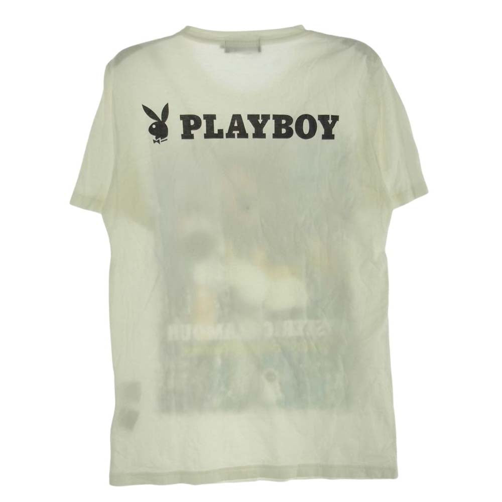 HYSTERIC GLAMOUR ヒステリックグラマー 1263CT03 PLAY BOY プレイボーイ プリント Tシャツ ホワイト系 S【中古】