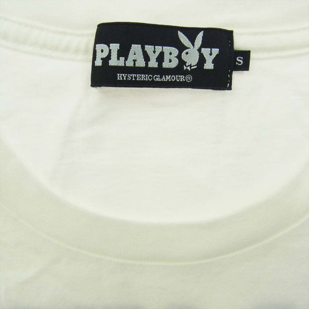 HYSTERIC GLAMOUR ヒステリックグラマー 1263CT03 PLAY BOY プレイボーイ プリント Tシャツ ホワイト系 S【中古】