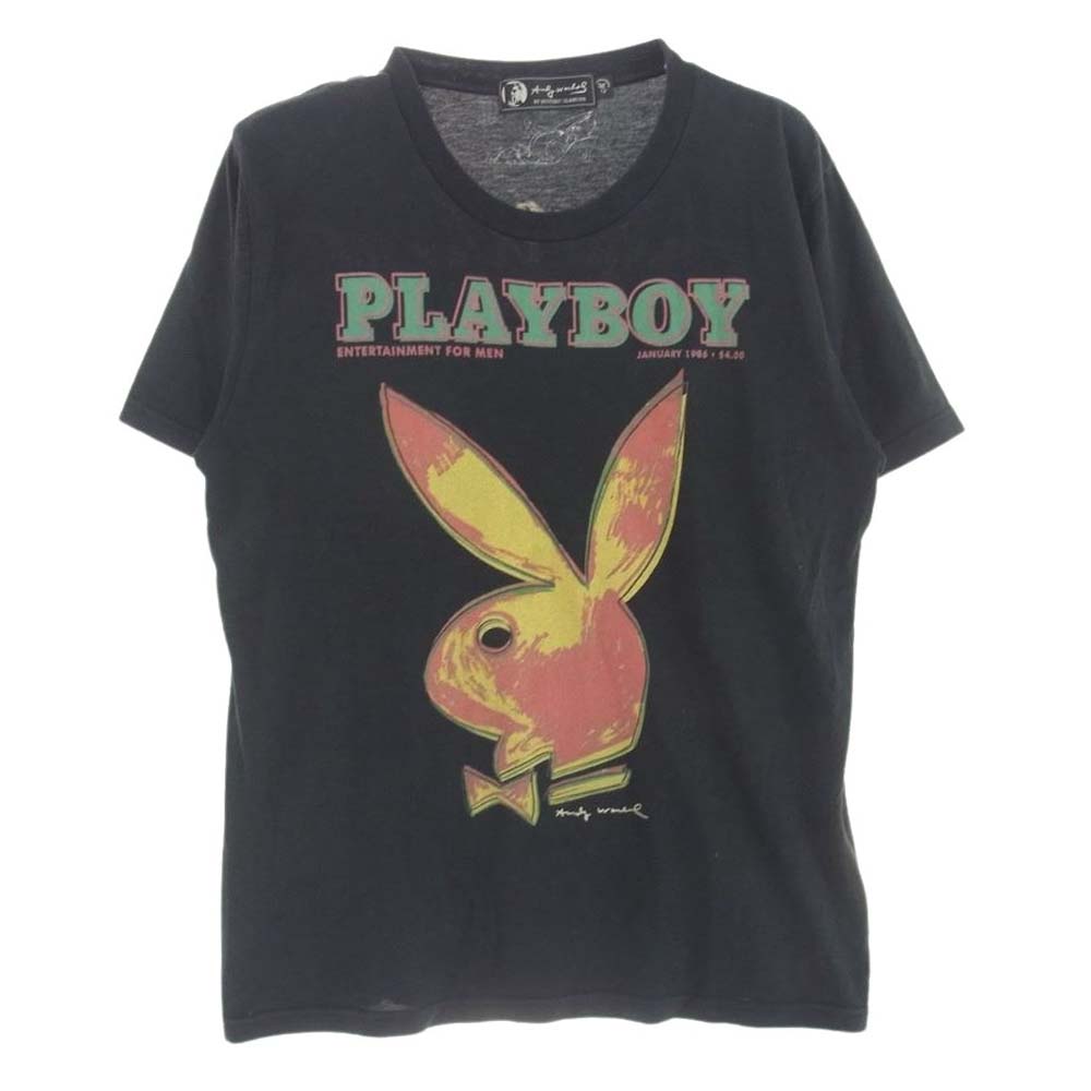 HYSTERIC GLAMOUR ヒステリックグラマー 0422CT04 ANDY WARHOL アンディ ウォーホル PLAY BOY Tシャツ ブラック系 M【中古】