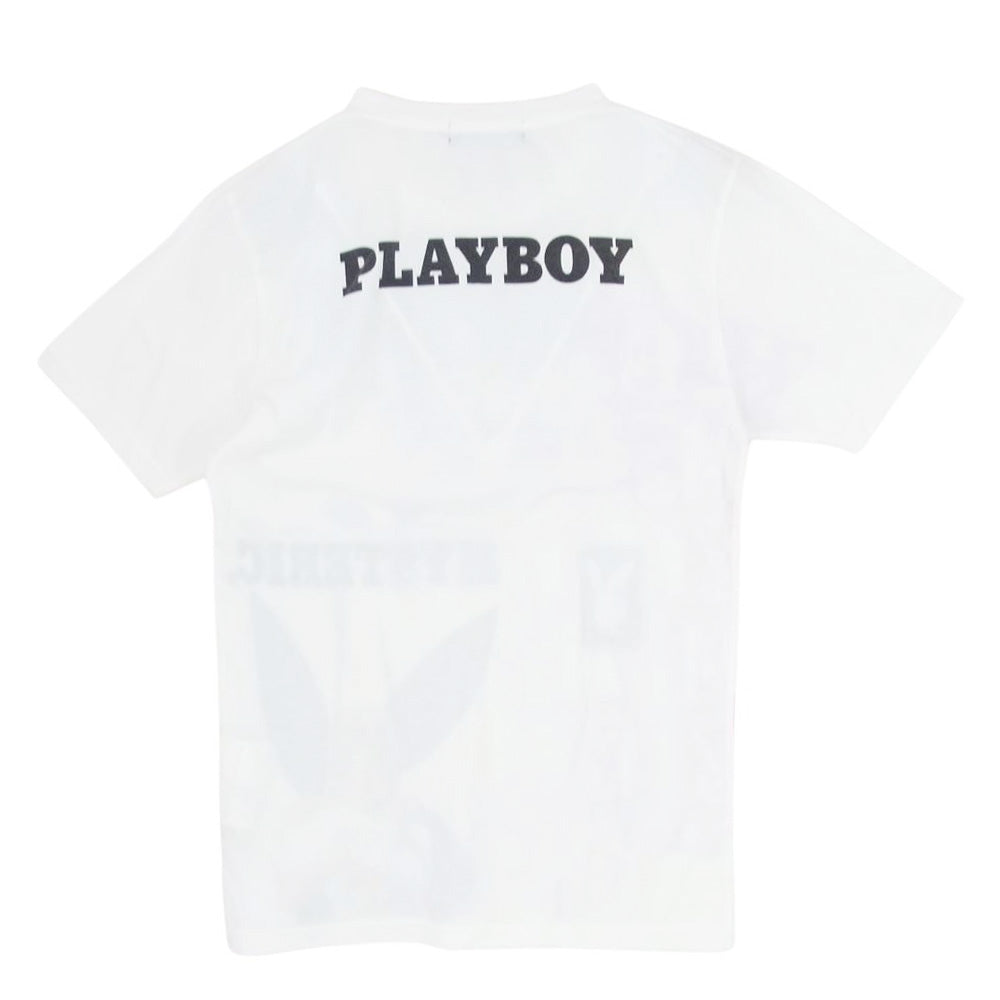 HYSTERIC GLAMOUR ヒステリックグラマー 1243CT03 × PLAY BOY プレイボーイ プリント Tシャツ ホワイト系 S【中古】