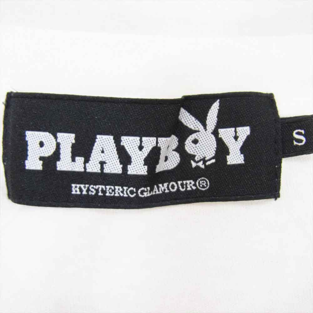 HYSTERIC GLAMOUR ヒステリックグラマー 1243CT03 × PLAY BOY プレイボーイ プリント Tシャツ ホワイト系 S【中古】