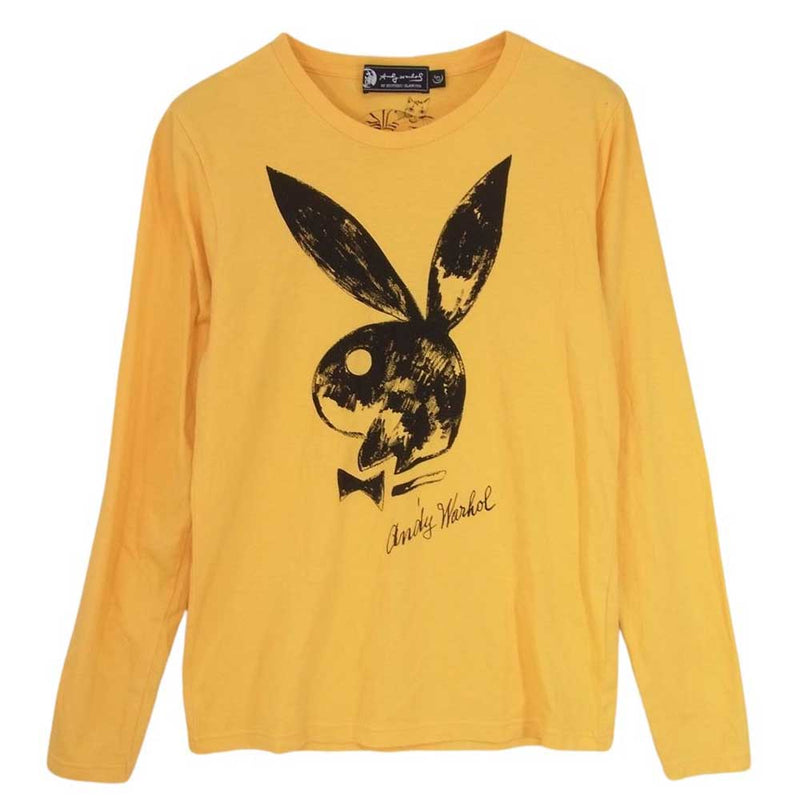 HYSTERIC GLAMOUR ヒステリックグラマー 0443CL05 ANDY WARHOL アンディ ウォーホル PLAY BOY カットソー イエロー系 S【中古】