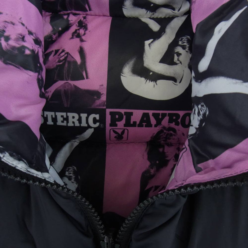 HYSTERIC GLAMOUR ヒステリックグラマー 1234AV01 ×  PLAY BOY プレイボーイ リバーシブル ダウン ベスト S【中古】