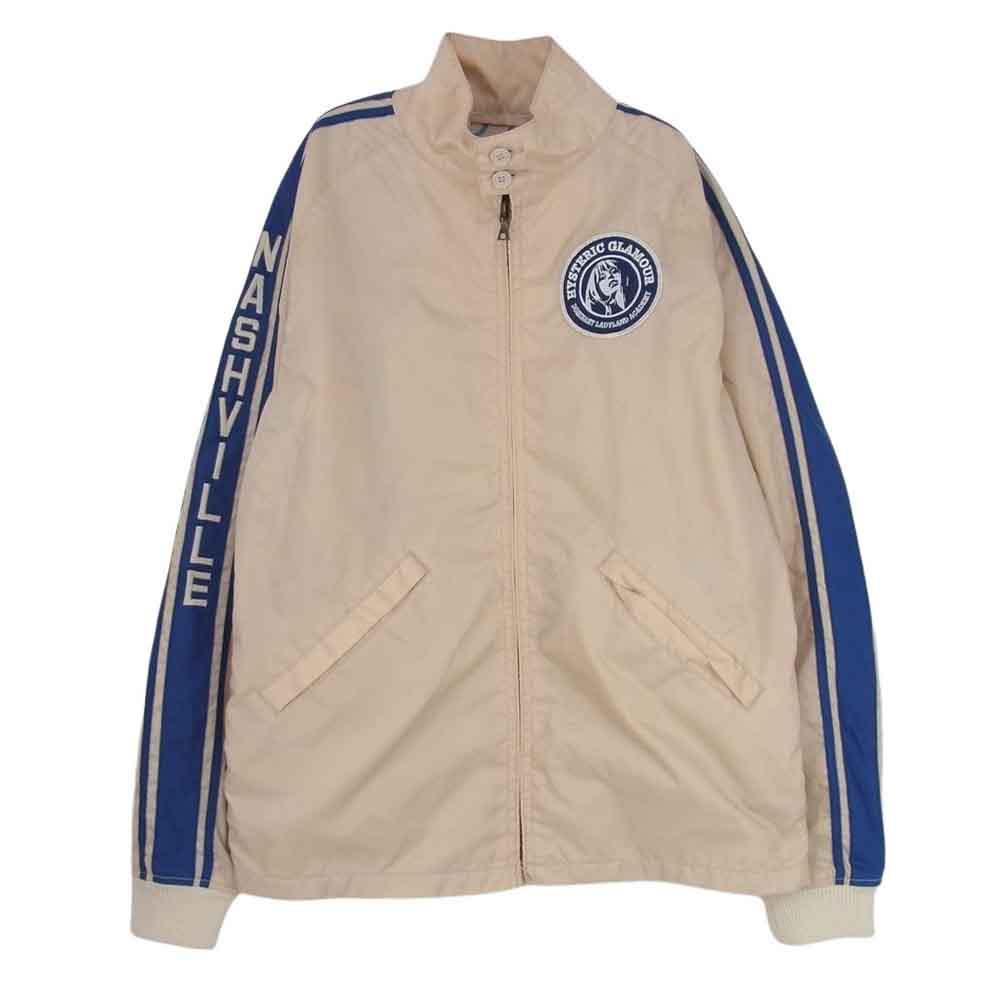 HYSTERIC GLAMOUR ヒステリックグラマー 0231AB01 ナイロン レーシング ジャケット ベージュ系 S【中古】