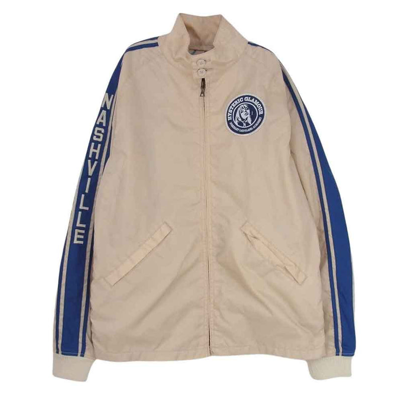 HYSTERIC GLAMOUR ヒステリックグラマー 0231AB01 ナイロン レーシング ジャケット ベージュ系 S【中古】