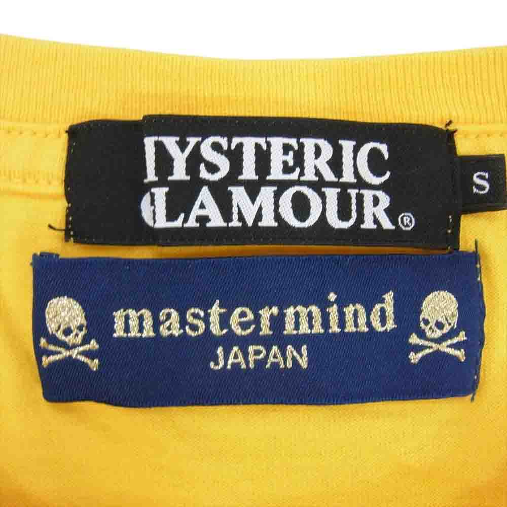 HYSTERIC GLAMOUR ヒステリックグラマー 0233CT24 × master mind マスターマインド ガール プリント Tシャツ イエロー系 イエロー系 S【極上美品】【中古】