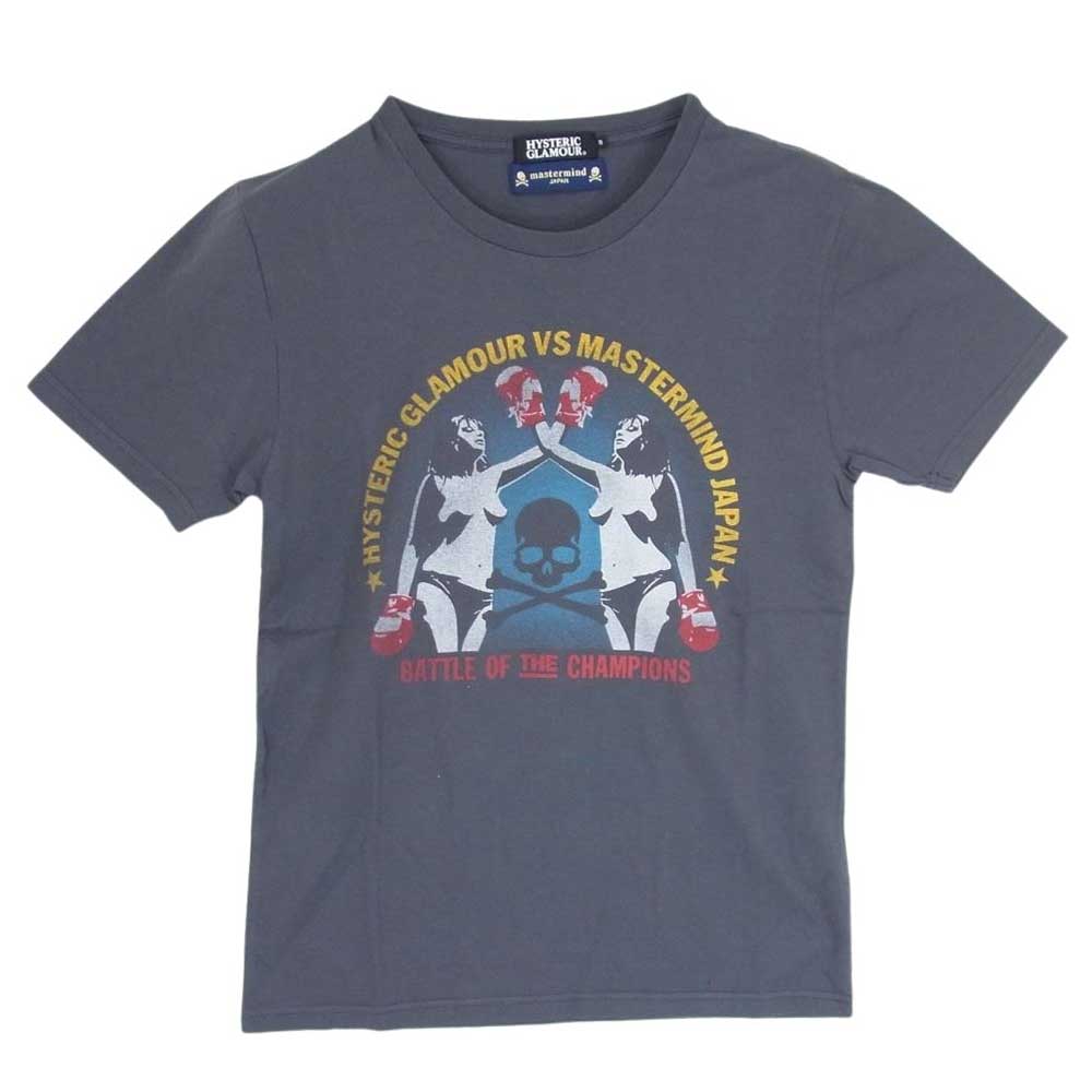 HYSTERIC GLAMOUR ヒステリックグラマー 0233CT24 × master mind マスターマインド ガール プリント Tシャツ グレー系 S【極上美品】【中古】