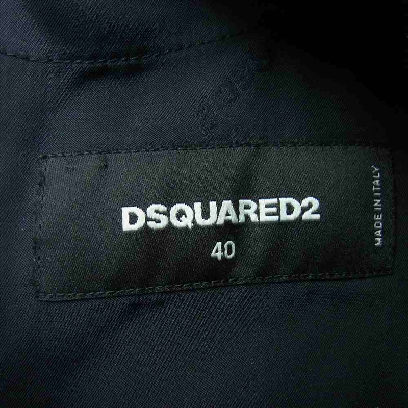 DSQUARED2 ディースクエアード S75CU0919 S48427 サイドジップ メッシュライニング ワンピース ドレス ブラック系 40【中古】