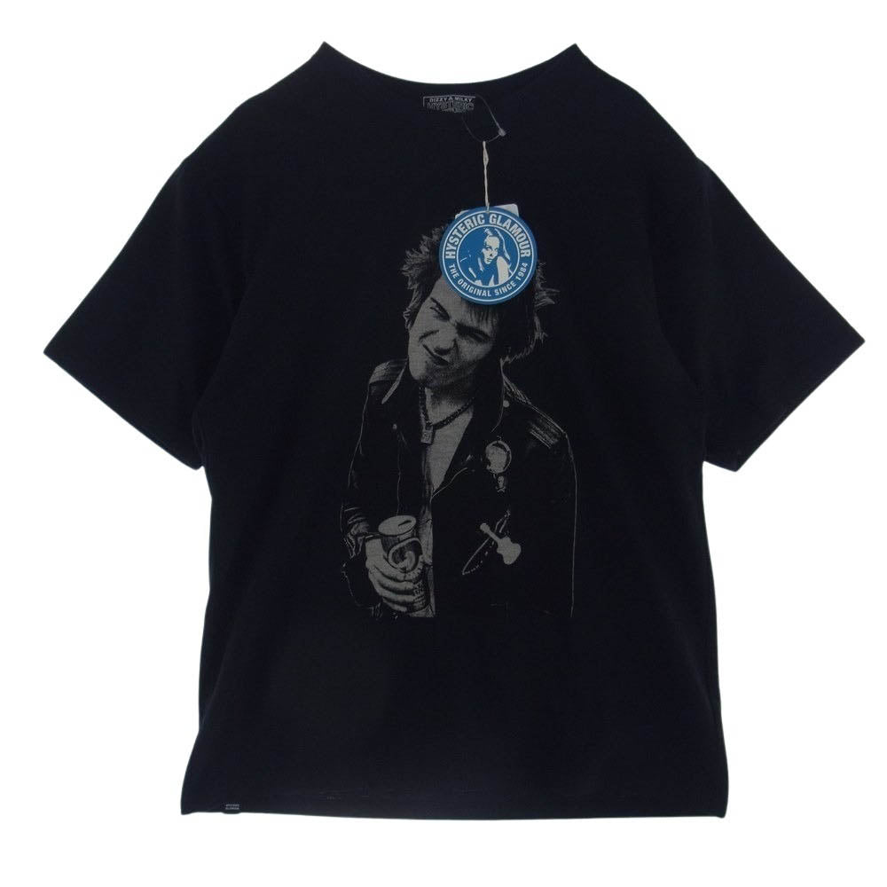 HYSTERIC GLAMOUR ヒステリックグラマー 24SS 02241CT25 DENNIS MORRIS SID VICIOUS デニス モリス シド ヴィシャス Tシャツ ブラック系 L【中古】