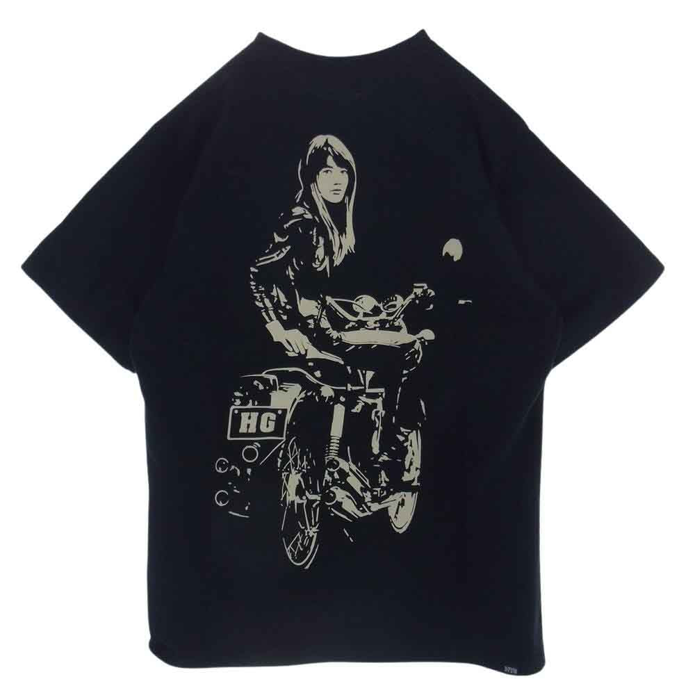 HYSTERIC GLAMOUR ヒステリックグラマー 02243CT07  RIDING HIGH Tシャツ ブラック系 L【新古品】【未使用】【中古】