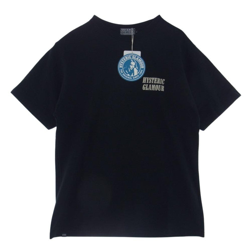 HYSTERIC GLAMOUR ヒステリックグラマー 02243CT07  RIDING HIGH Tシャツ ブラック系 L【新古品】【未使用】【中古】