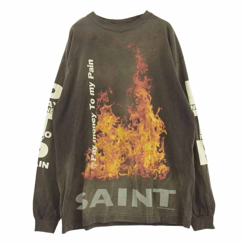 SAINT MICHAEL セントマイケル 24SS SM-YS3-0000-C50 Pay money To my Pain PTP SMC50 SUNRISE TO SUNSET L/S TEE 長袖Ｔシャツ グレー系 L【新古品】【未使用】【中古】