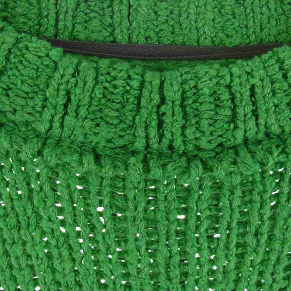 Sacai サカイ 23SS 23-03015M  knit サイドスナップボタン スリット コットン クラッシュ ニット グリーン系 1【中古】